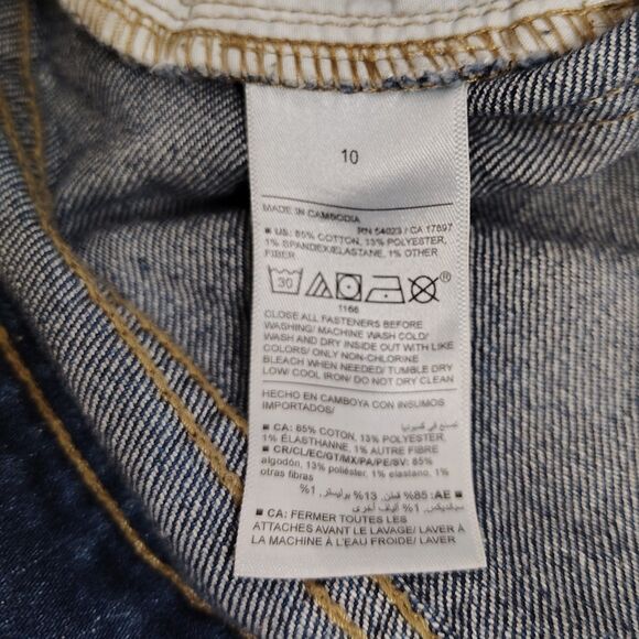 OLD NAVY Wow Boyfriend Mid Rise Jeans 10 Women's Solid Medium Wash Stretch - Picture 4 of 4